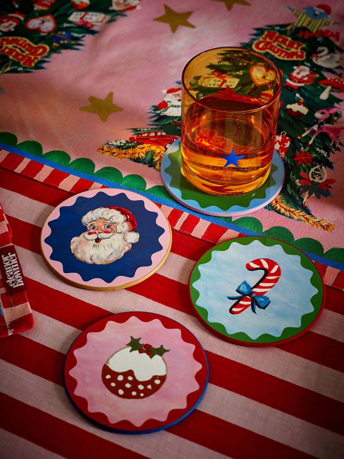 Eleanor Bowmer Fabulously Festive Set of 4 Coasters
