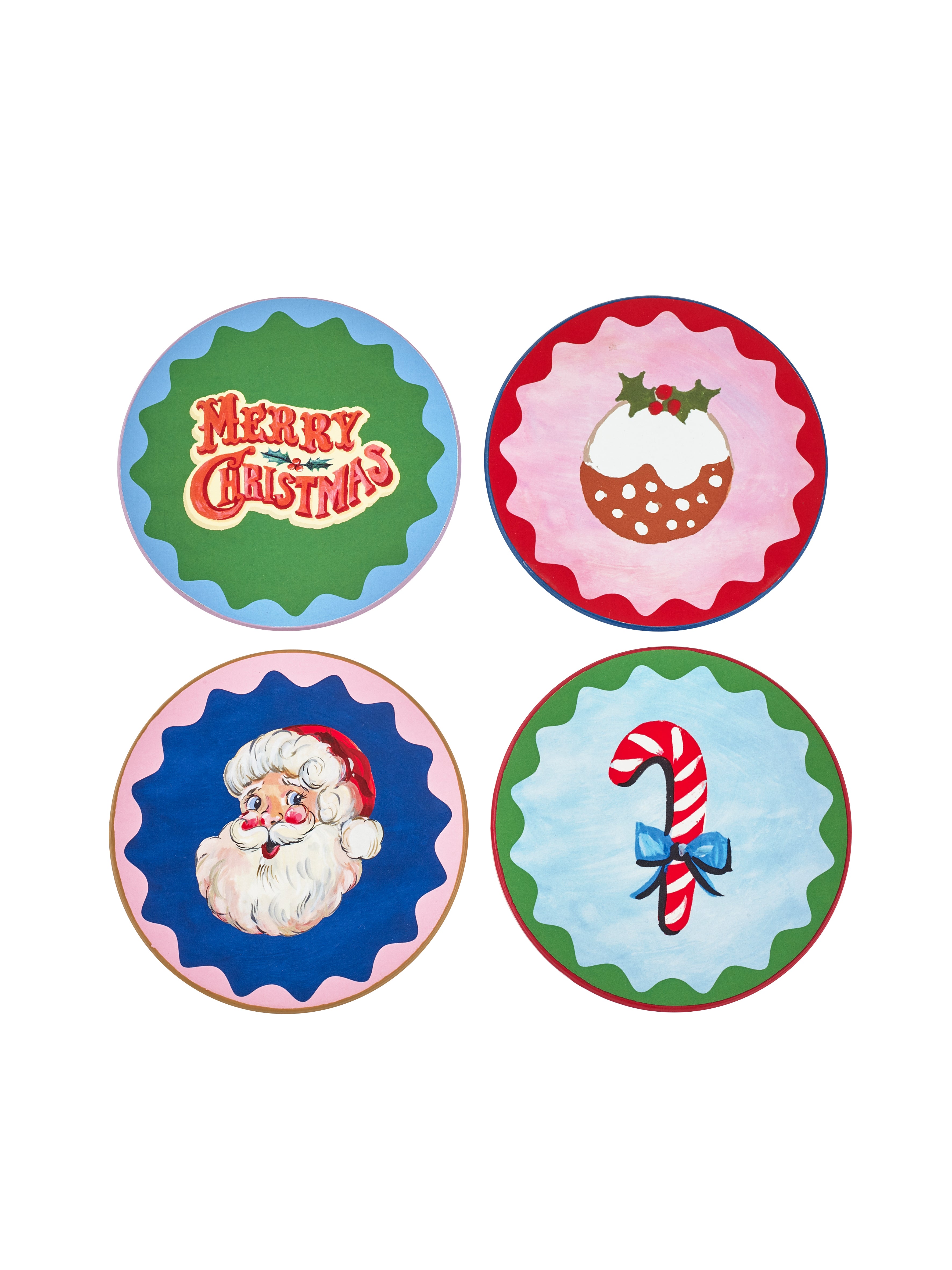 Eleanor Bowmer Fabulously Festive Set of 4 Coasters