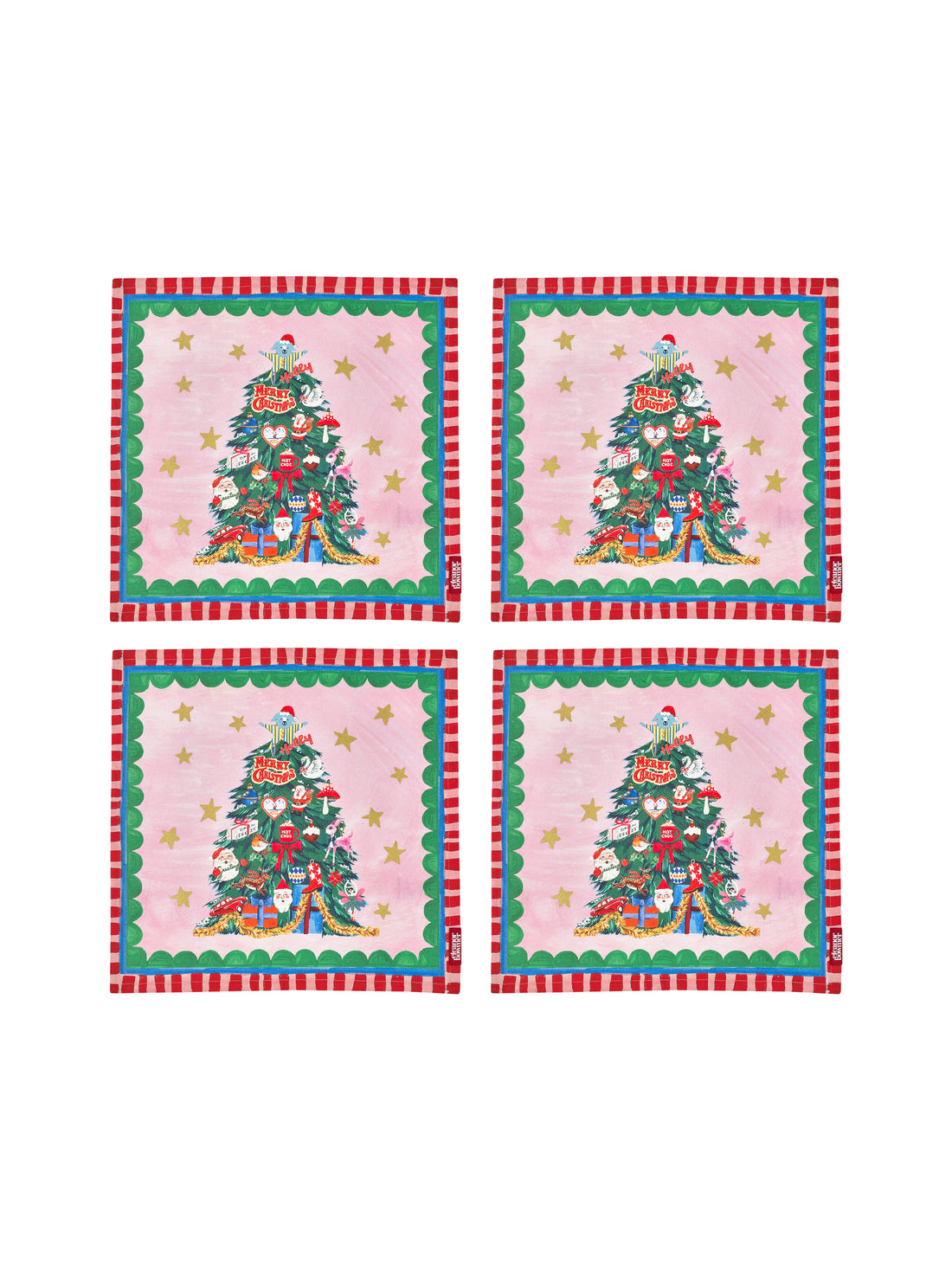 Eleanor Bowmer Set of 4 Fabulously Festive Napkins