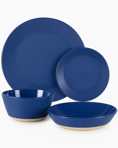 Sur La Table Blue 16 Piece Dinner Set