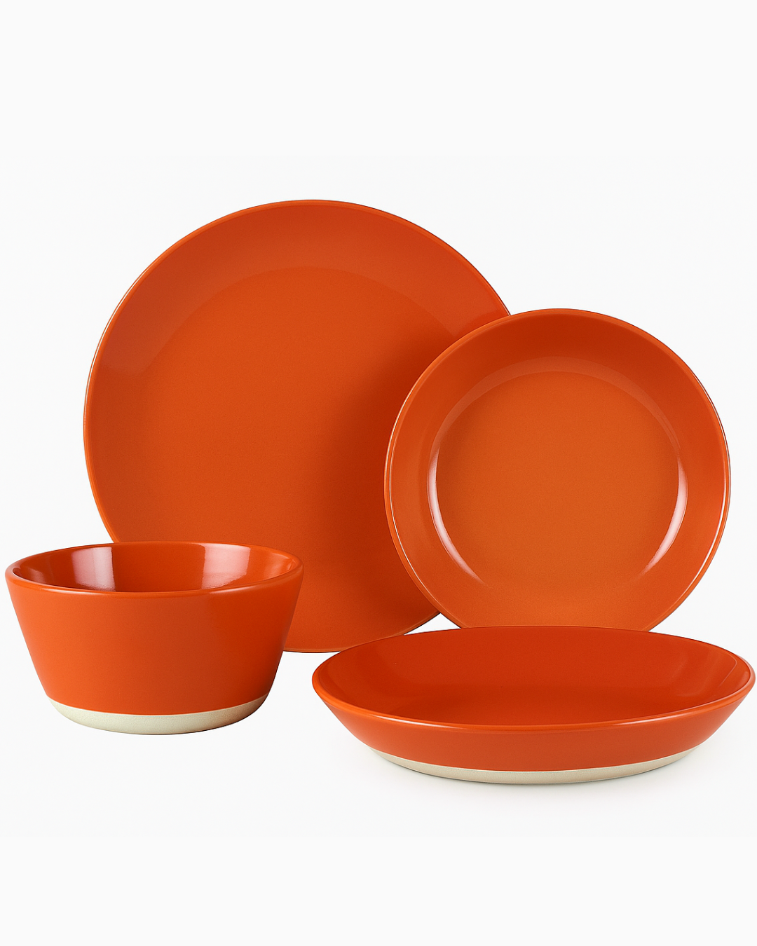Sur La Table Orange 16 Piece Dinner Set