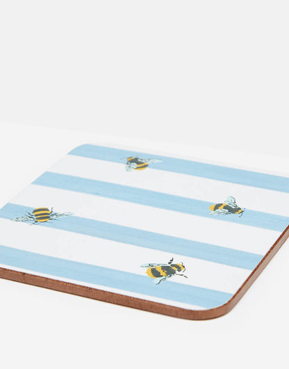 Joules Bee Stripe Coasters (Set of 4)