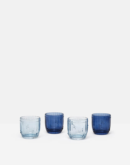 Joules Bee Glass Light Blue Tumbler