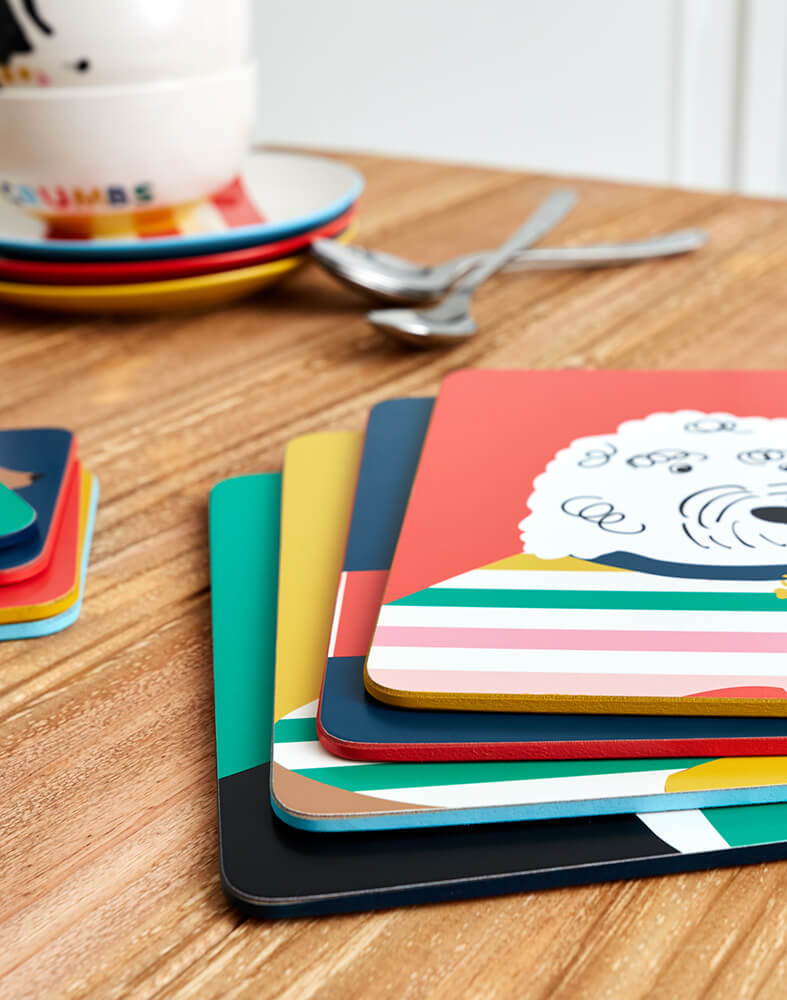 Joules Dog Corkback Coaster (Set of 4)