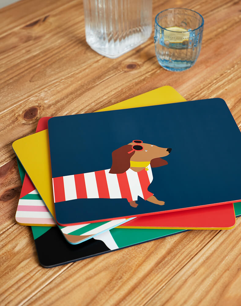 Joules Dog Corkback Placemats (Set of 4)