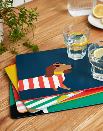 Joules Dog Corkback Placemats (Set of 4)