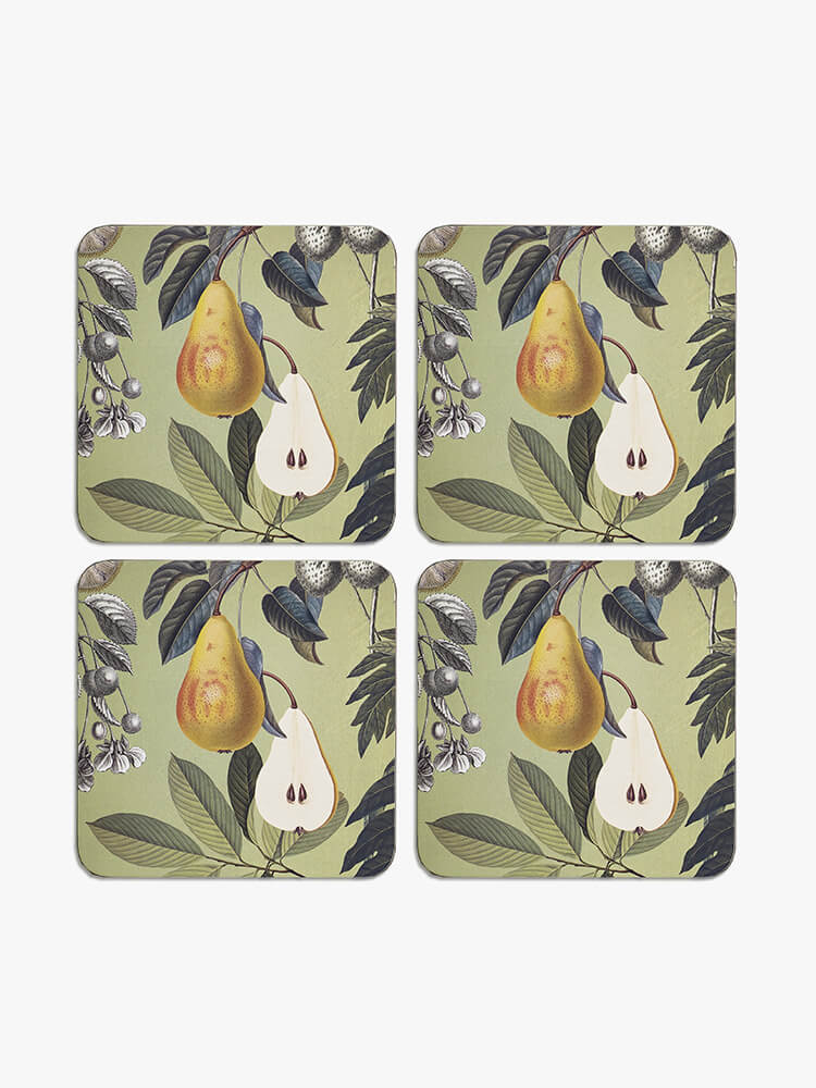 Kew Gardens Fruit and Floral Square Coaster (Set of 4)