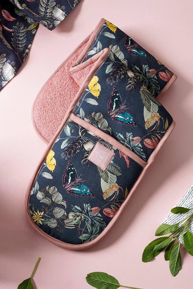 Kew Gardens Midnight Floral Double Oven Glove