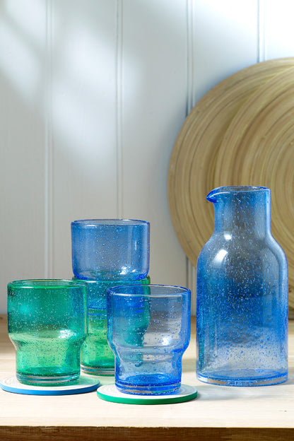 Sur La Table Blue Glass Carafe